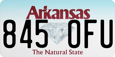 AR license plate 845OFU