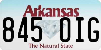 AR license plate 845OIG