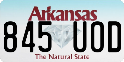 AR license plate 845UOD