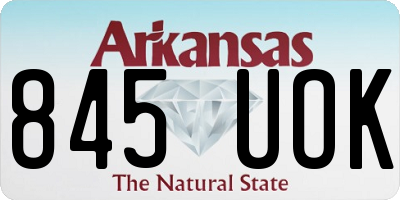 AR license plate 845UOK
