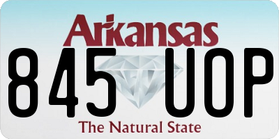 AR license plate 845UOP