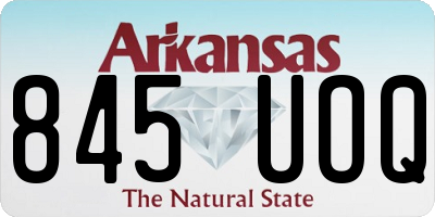 AR license plate 845UOQ