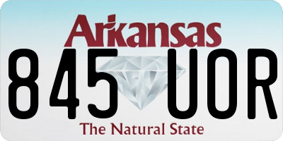 AR license plate 845UOR
