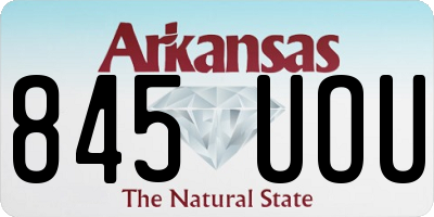 AR license plate 845UOU