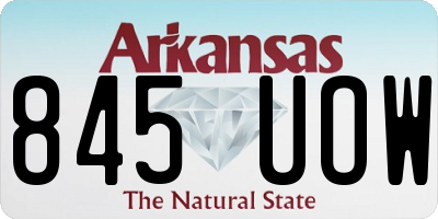 AR license plate 845UOW