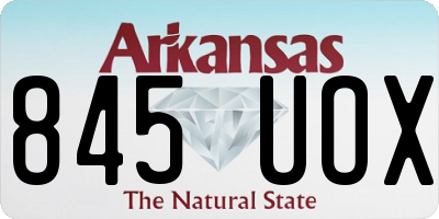 AR license plate 845UOX
