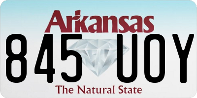 AR license plate 845UOY