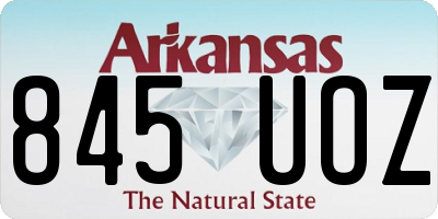 AR license plate 845UOZ