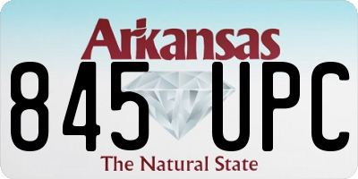 AR license plate 845UPC