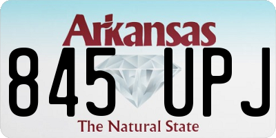 AR license plate 845UPJ