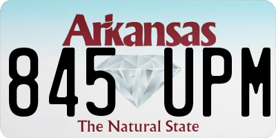 AR license plate 845UPM