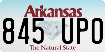 AR license plate 845UPO