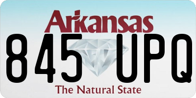 AR license plate 845UPQ