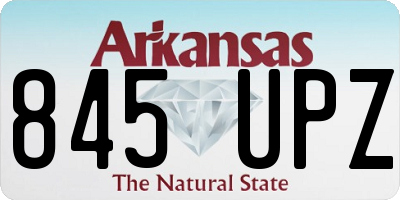 AR license plate 845UPZ