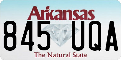 AR license plate 845UQA