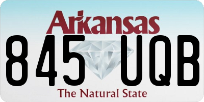 AR license plate 845UQB