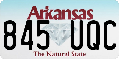 AR license plate 845UQC