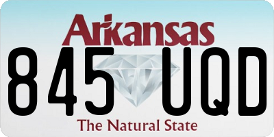 AR license plate 845UQD