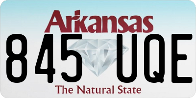 AR license plate 845UQE