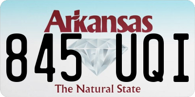 AR license plate 845UQI