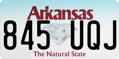 AR license plate 845UQJ
