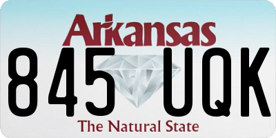 AR license plate 845UQK