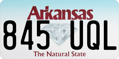 AR license plate 845UQL