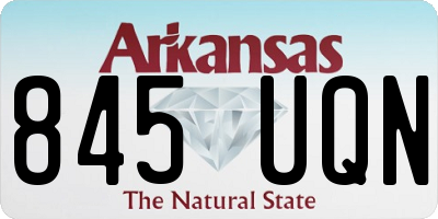 AR license plate 845UQN