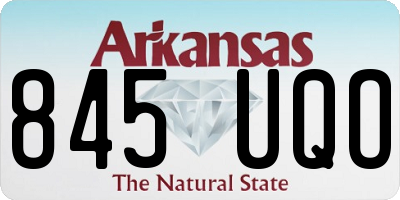 AR license plate 845UQO