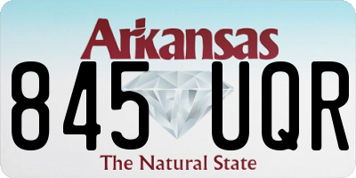 AR license plate 845UQR