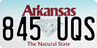 AR license plate 845UQS