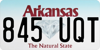 AR license plate 845UQT