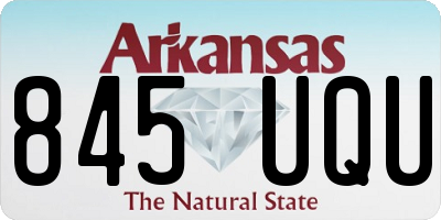 AR license plate 845UQU