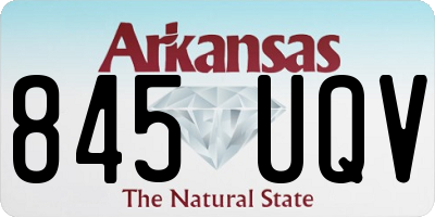 AR license plate 845UQV