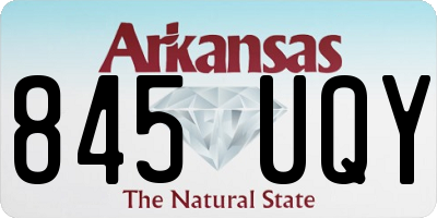 AR license plate 845UQY
