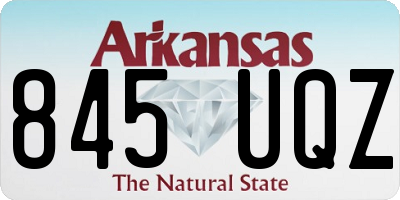 AR license plate 845UQZ