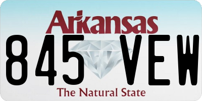 AR license plate 845VEW