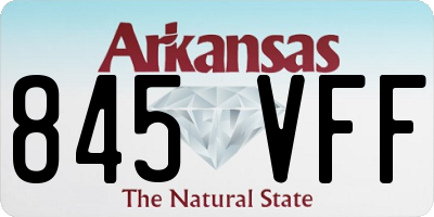 AR license plate 845VFF