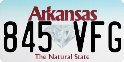 AR license plate 845VFG