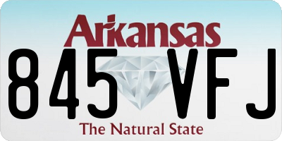 AR license plate 845VFJ