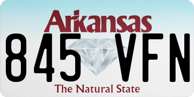 AR license plate 845VFN