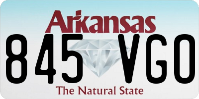 AR license plate 845VGO
