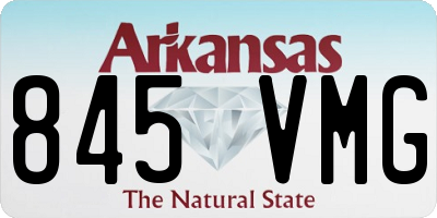 AR license plate 845VMG