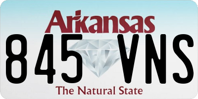 AR license plate 845VNS