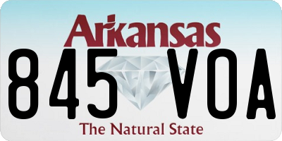 AR license plate 845VOA