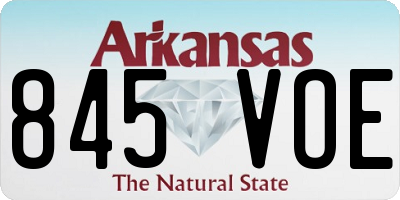 AR license plate 845VOE
