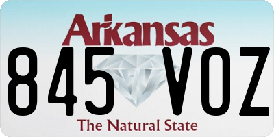 AR license plate 845VOZ