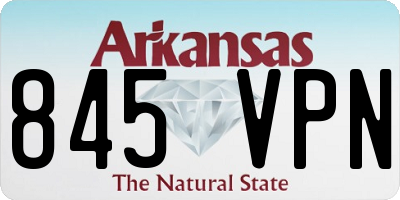 AR license plate 845VPN