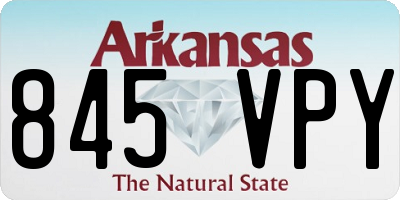 AR license plate 845VPY