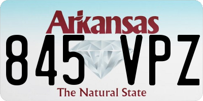 AR license plate 845VPZ